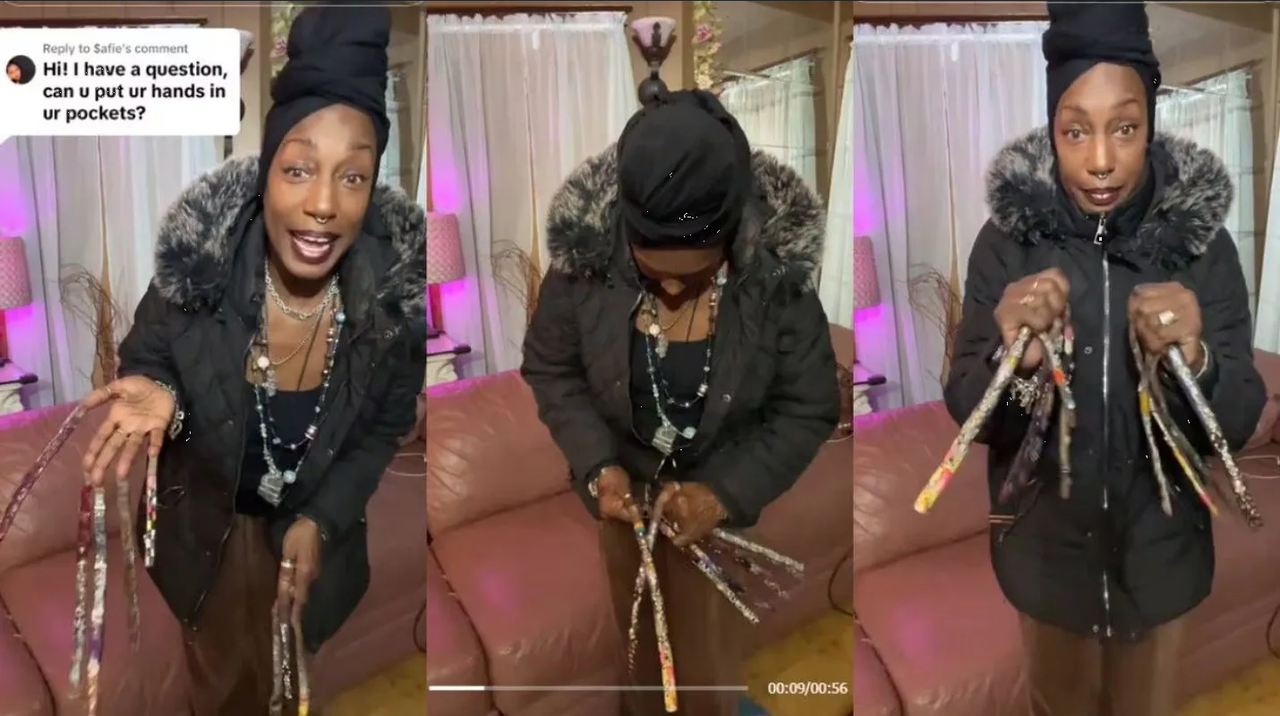 ¡Increíble! La Señorita de las Uñas impacta en TikTok con sus uñas extralargas