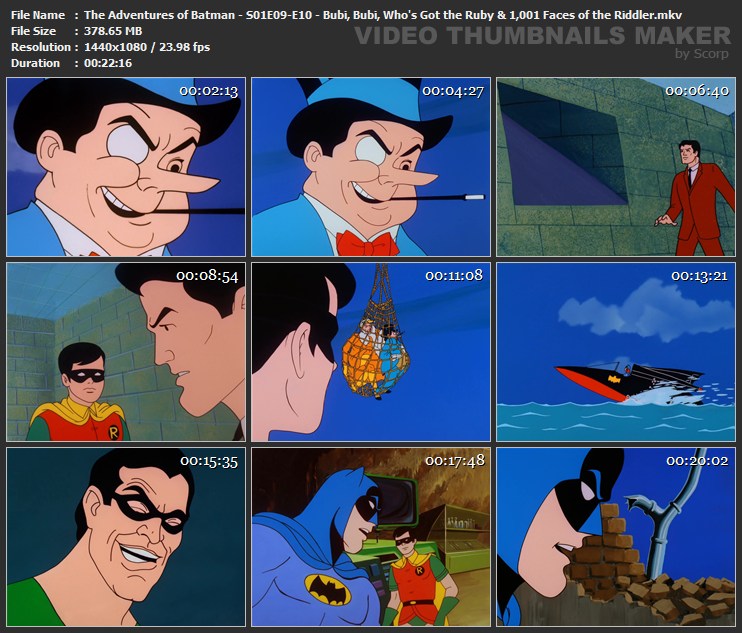 The Adventures of Batman - S01E09-E10 - Bubi, Bubi, Who's Got the Ruby & 1,001 Faces of the Riddler.