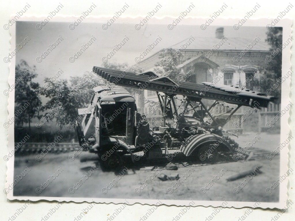 Foto, Wehrmacht, zerstörte Stalinorgel, Katjusch