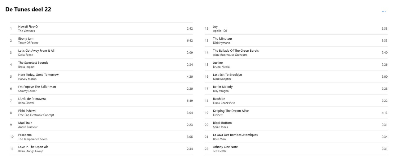 tunes back 22