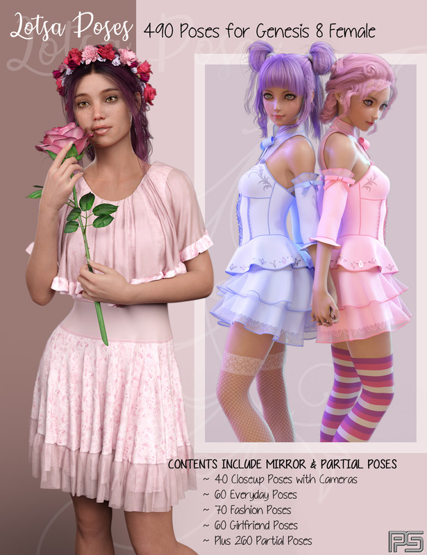 Lotsa Poses for Genesis 8 Female Lotsa Poses for Genesis 8 Female