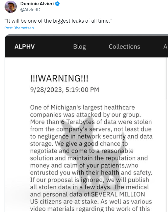 Black Cat/ALPHV ransomware victim