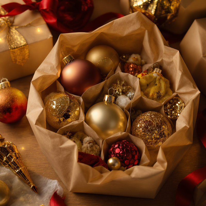 Сетчатая бумага для хрупких новогодних подарков по России