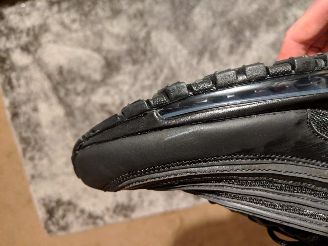 Nike Air Max 97 Triple Black Scuff How to remove? | NikeTalk Nike Air Max 97 Triple Black Scuff How to remove? | NikeTalk