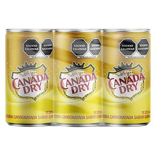 Amazon: Canada Dry A.Q. Agua Quina, 6 Pack Lata, 237ml. para el vodkita 

