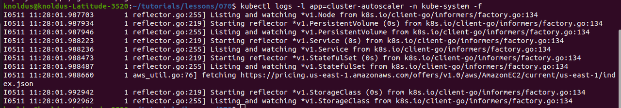 auto scaling outputs