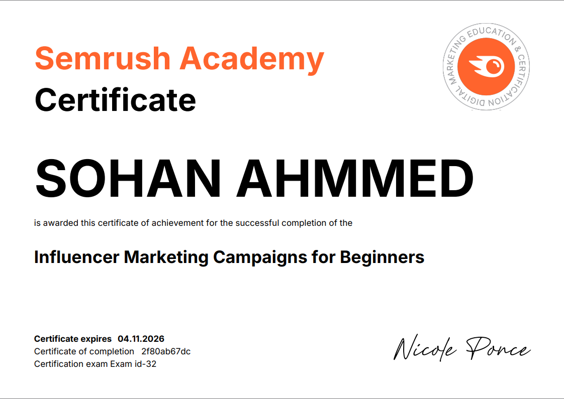 Influencer Marketing Certification