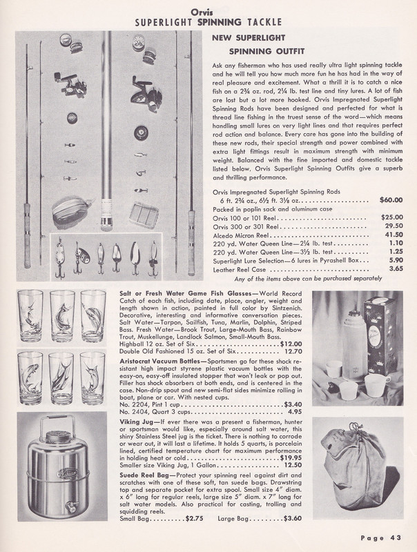 Catalog - 1960 page 43 (Spinning Rods)