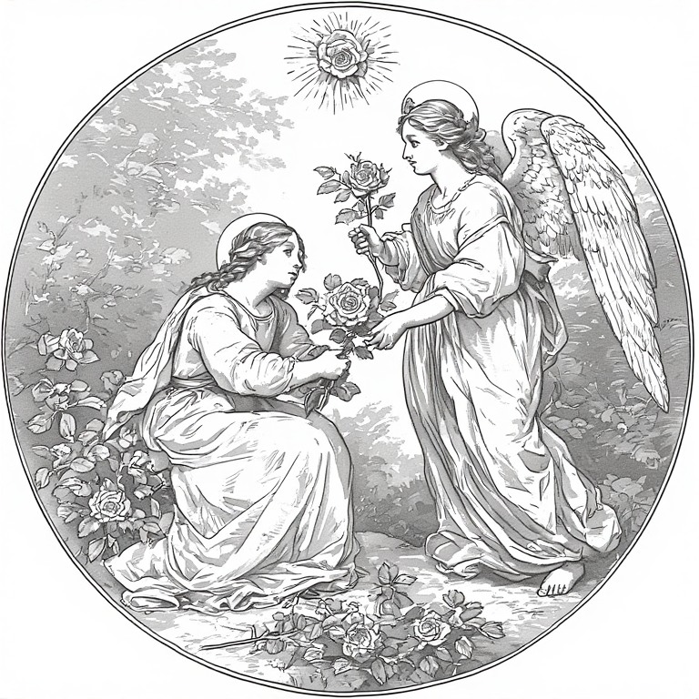 Maria-holdind-rose-and-Angel-A-(4)