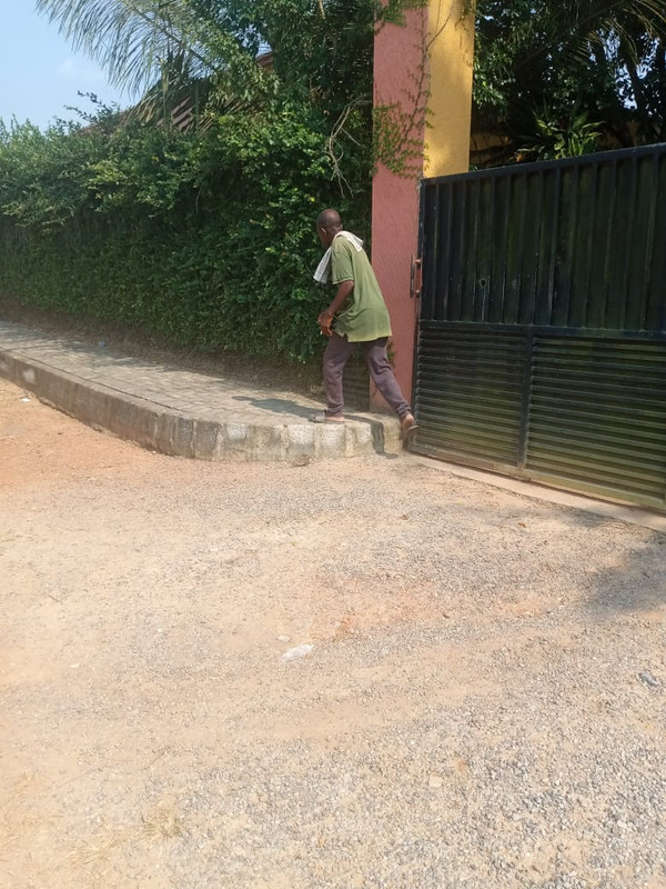 Furnished living space in 1-bedroom Ola Estate apartment Cape Coast Ghana