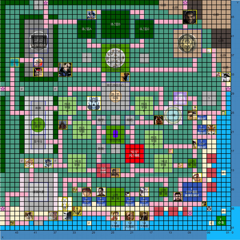 地图_粗格子_黑