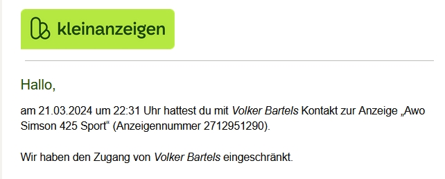 Kleinanzeigen