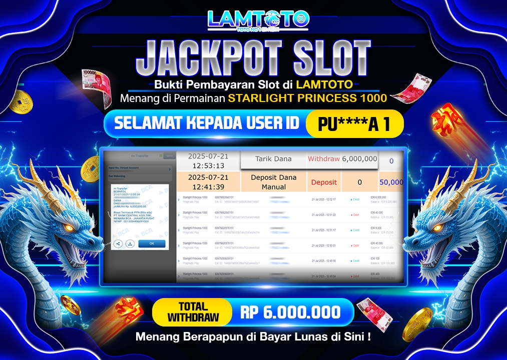 BUKTI JACKPOT LUNAS LAMTOTO