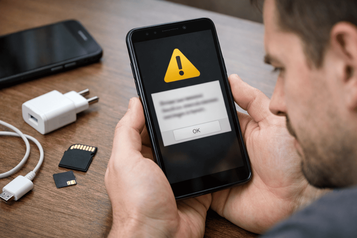 Сообщение об ошибке установки и нехватке памяти на Android