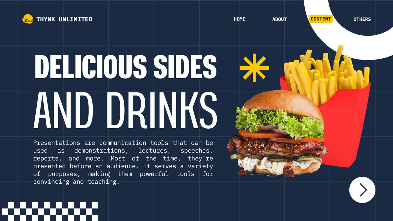 Red and White Modern Burger Presentation