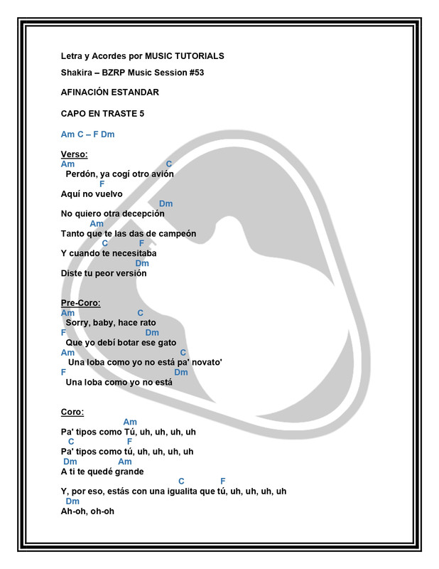 BZRP 53 Shakira Letra y Acordes by MUSICTUTORIALS page 0001 — Postimages