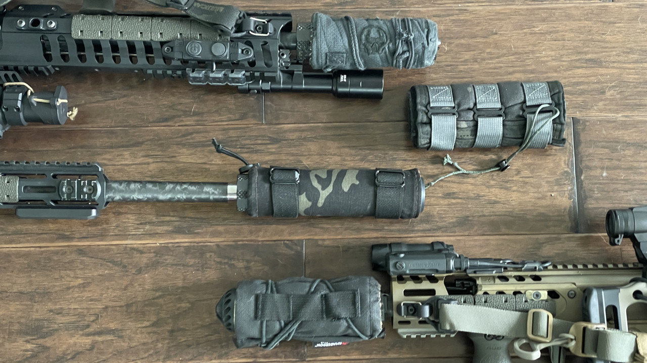 Burn Protection Suppressor Sub-tac Full Auto Suppressor Cover - 8.5" High Temp Alpha Cover In Brown FDE Manta Defense Suppressor Cover