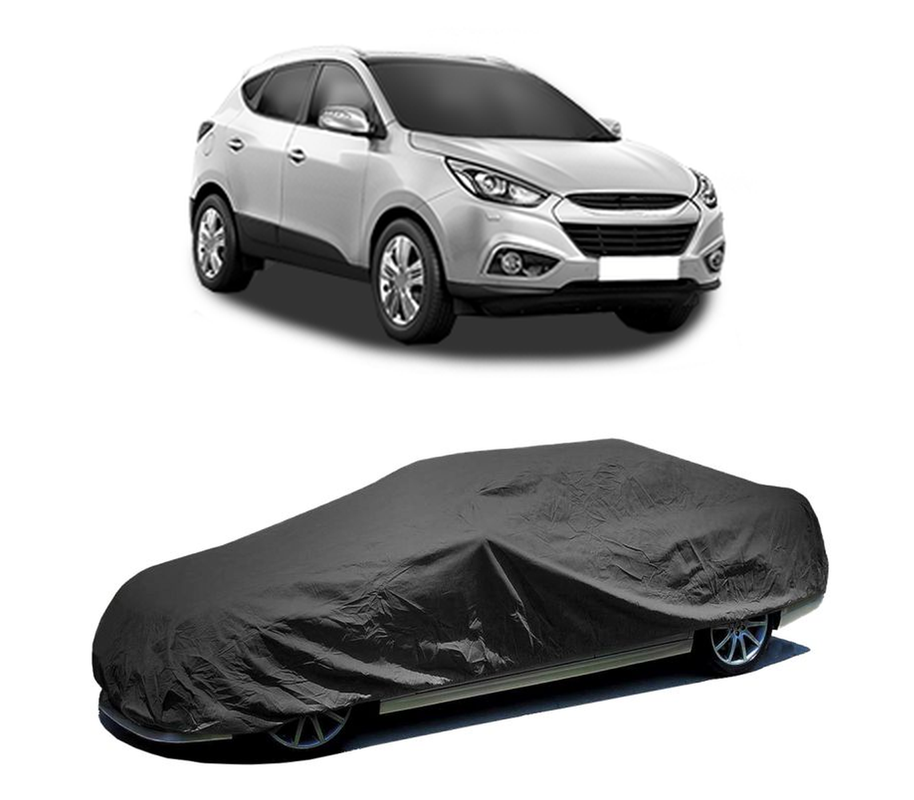 Husa tip prelata auto pentru HYUNDAI ix35 Van 2009 - 2015,culoare negru, material textil impermeabil, rezistanta la intemperii praf UV, CARPASSION Husa Protectie