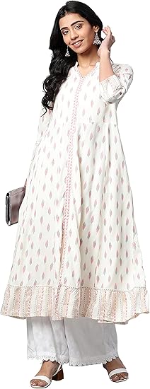 GALLERY Women's Rayon Printed Anarkali