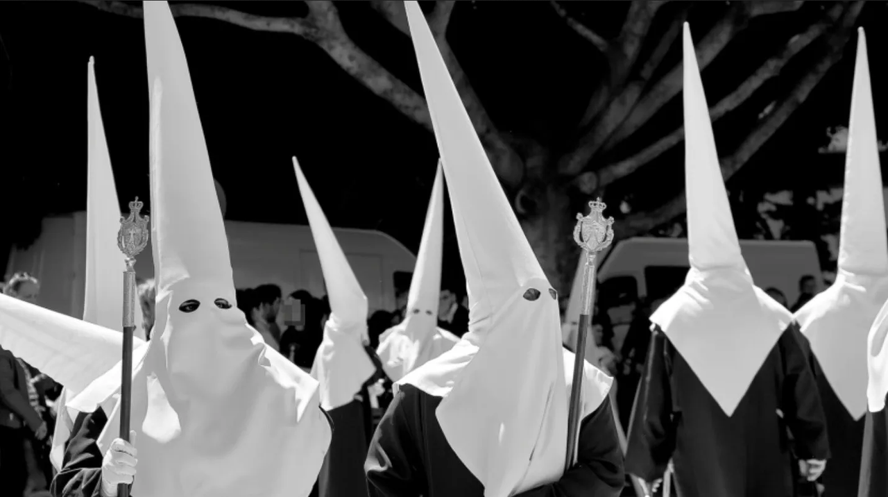 Viral: La cómica imagen de un nazareno intentando ponerse el capirote