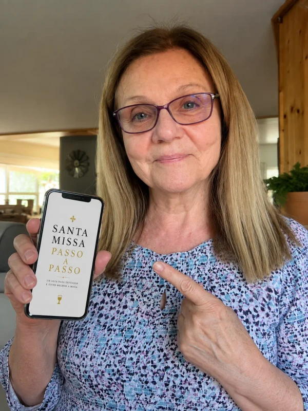 Cliente lendo o ebook no celular
