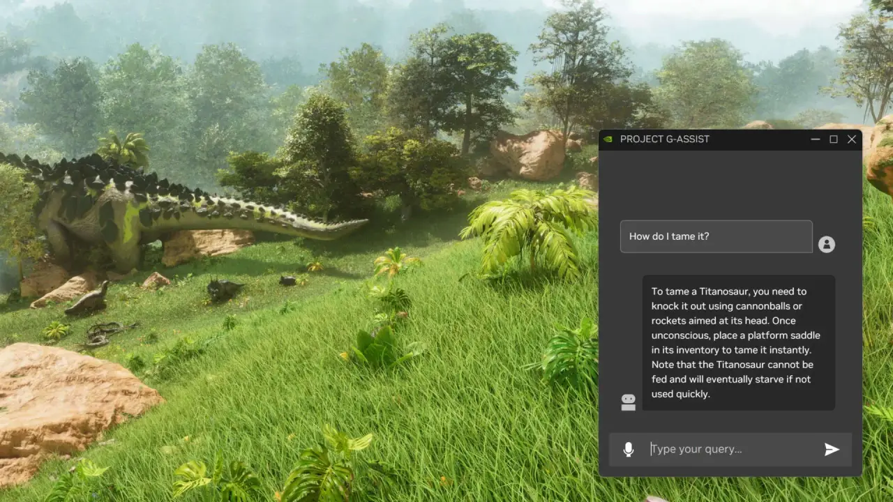 Nvidia AI Chat Window