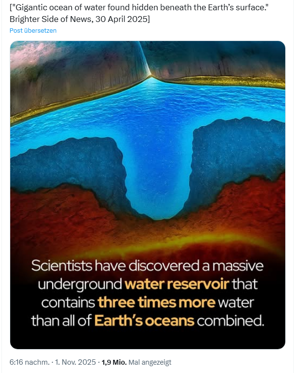 Wasserreservoir 400 km unter der Erdoberfläche