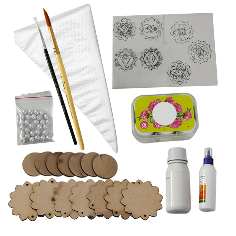 Penkraft Pen Mandala Advanced Art on a Wall Hanging 7 Chakras DIY kit