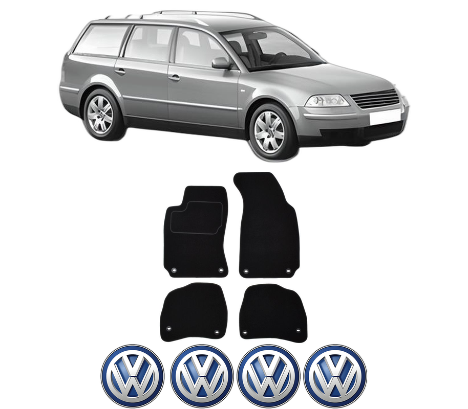 Set Covorase Presuri Volkswagen PASSAT B5.5 Variant (3B6) din 2000-2005, Auto, Material Textil Mocheta, 4 Stickere auto cu Volkswagen