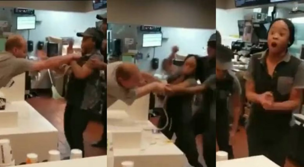 Cliente de comida rápida agrede a una empleada, ella le da puñetazos en la cara