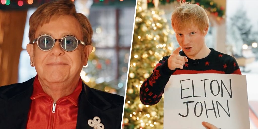 Elton John ed Ed Sheeran in "Merry Christmas" 