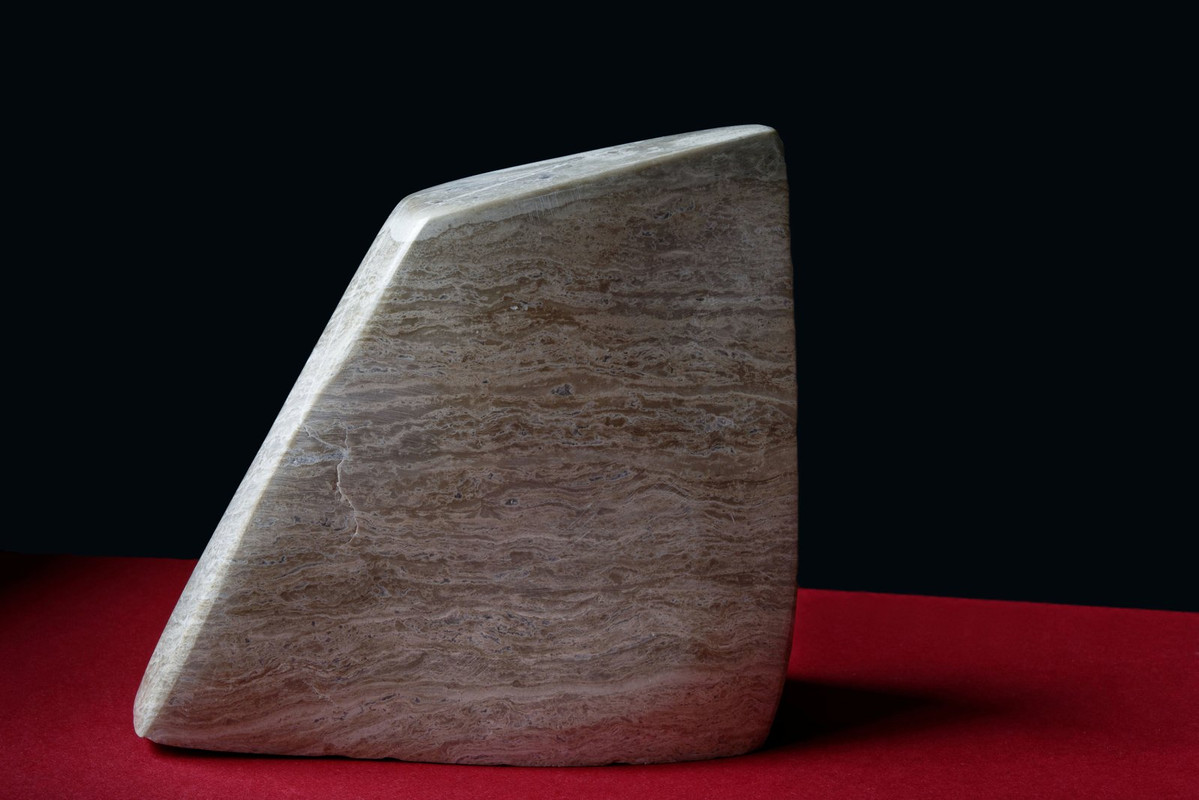 Laminat-Kalk Algenlagen (Stromatolithe) im jahreszeitl Wechsel Wettersteinkalk Isar Ladin 230 Mio J-