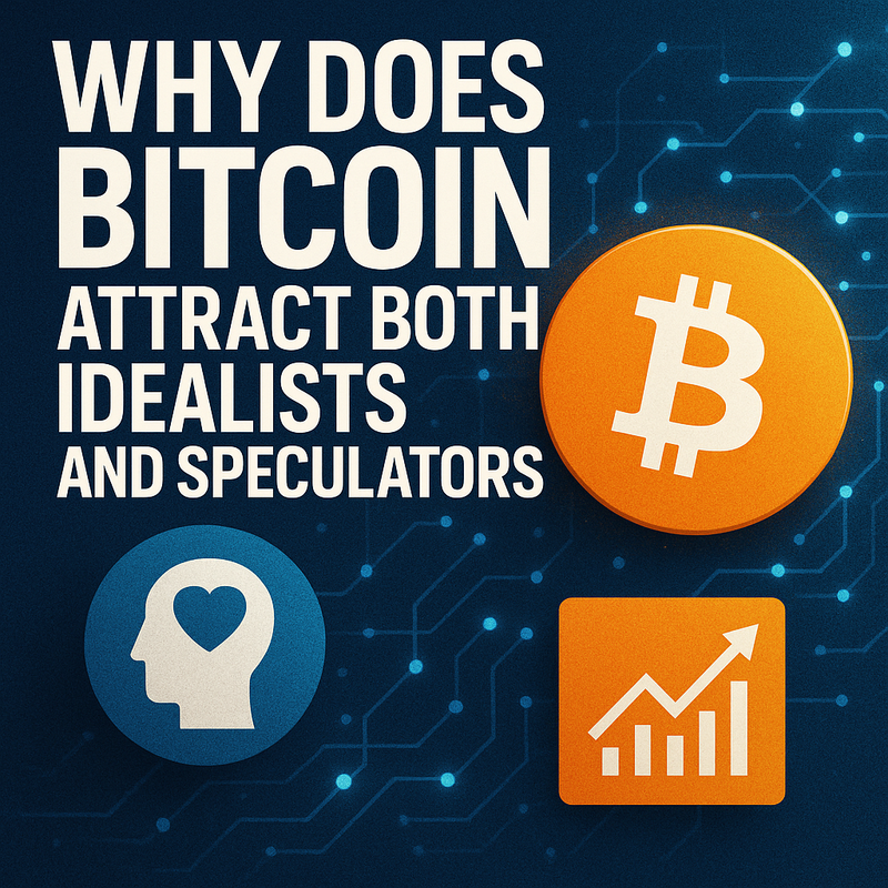 Why does Bitcoin attract both idealists and speculators