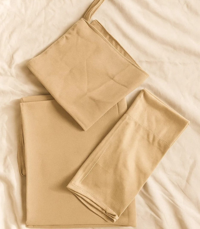 Soft Beige Hijab Set