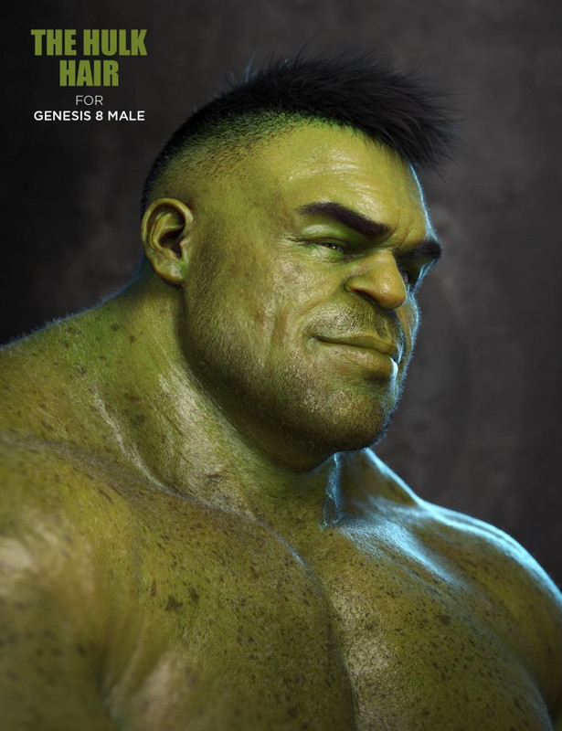 The Hulk Hair For Genesis 8 Male