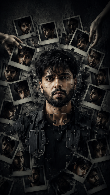Example result for: Surreal Cinematic Puzzle Portrait - Digital Art Masterpiece