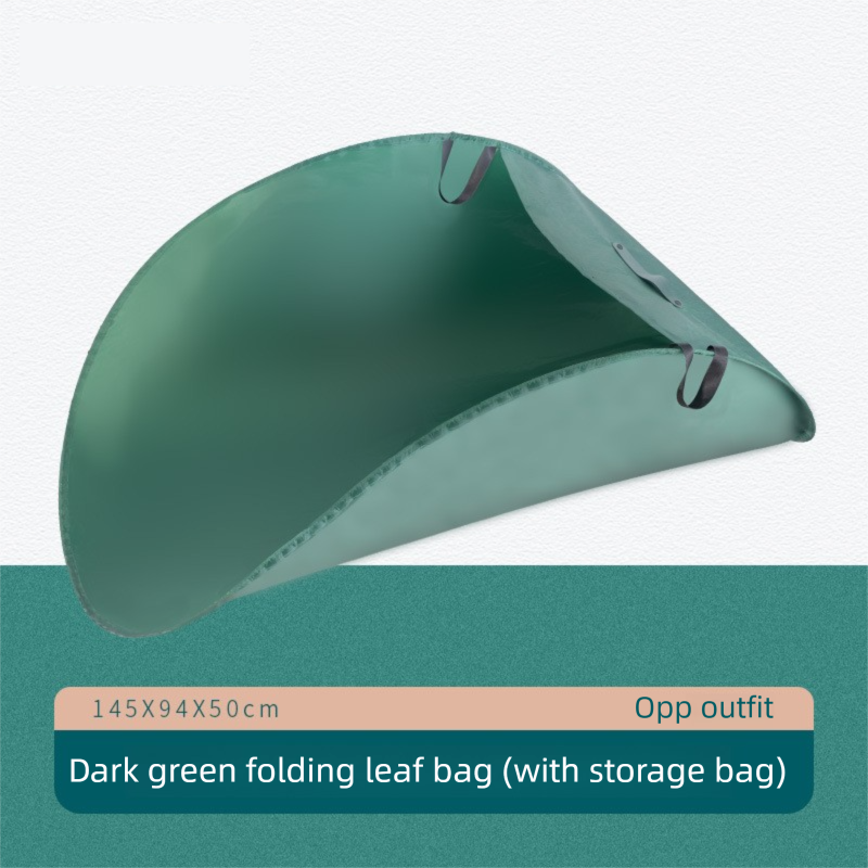 Dark Green 380L Ultra-Large Collapsible Leaf Collection Bag - Lightweight & Durable Oxford Cloth Instant Pop-Up Garden Waste Bin