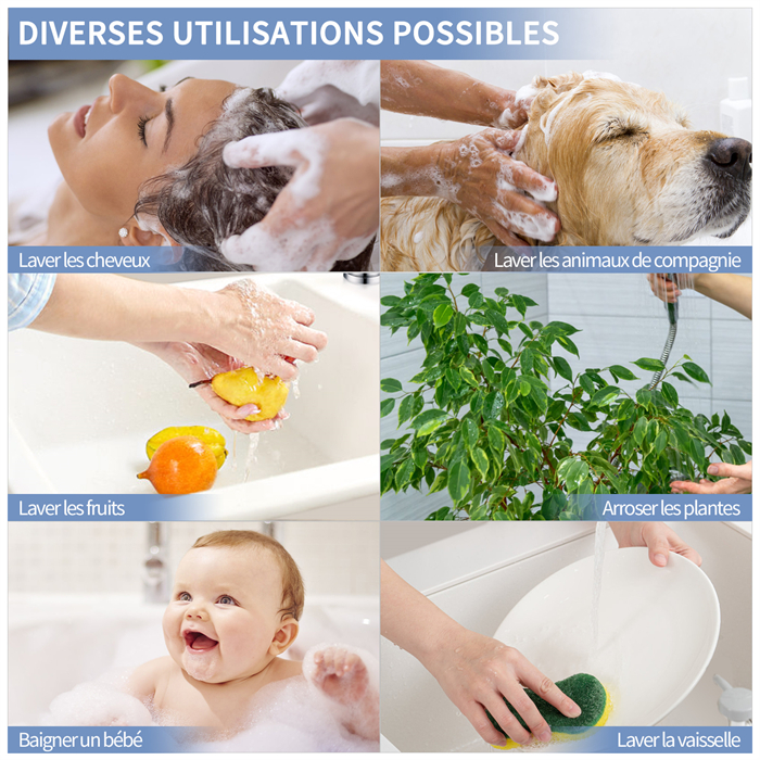 Mitigeur De Douche Avec Douchette Et Flexible De Douche Robinet De Douche Chromé Pour Salle De Bain Kit De Robinet Monotrou à Double Usage 16 Mitigeur De Douche Avec Douchette Et Flexible De Douche Robinet De Douche Chromé Pour Salle De Bain Kit De Robinet Monotrou à Double Usage -Grohe || Hansgrohe Soldes Magasin