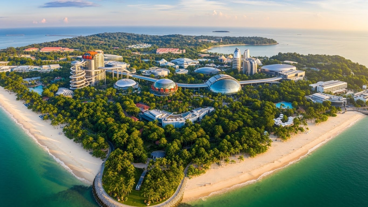 Início da jornada em Sentosa