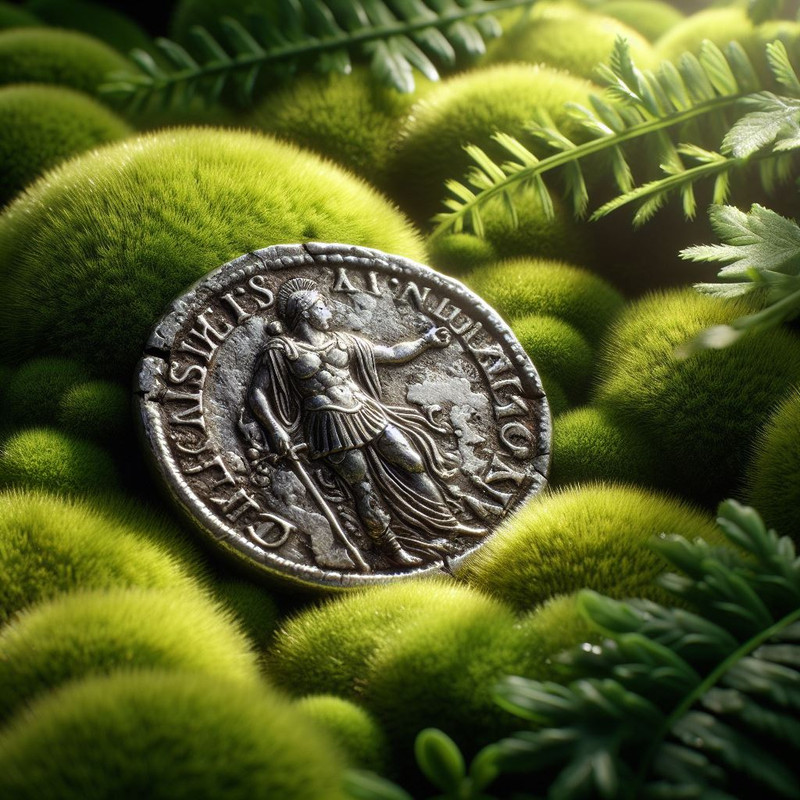 ancient Roman silver coin