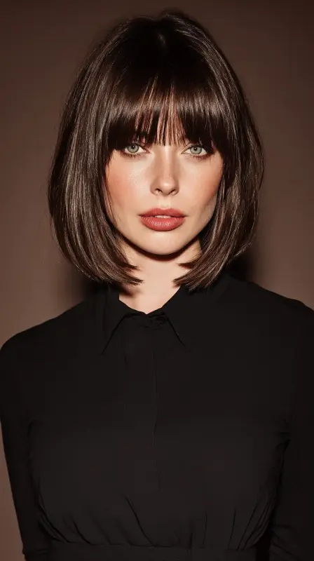 Sassy Chic: The Textured Bangs Bob - Bob Hairstyles for Fine Hair
