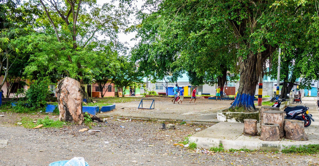 Obras del parque Pueblo Nuevo