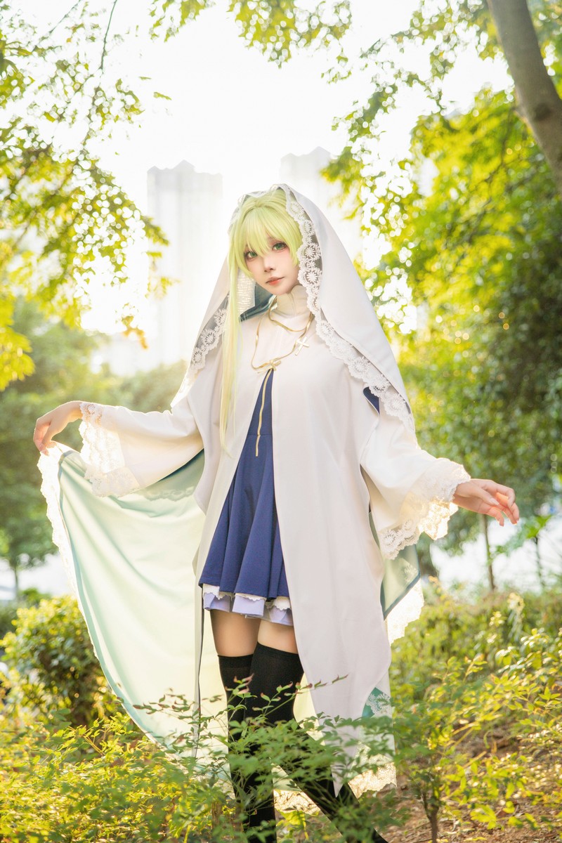 艾西Aiwest 白圣女塞西莉亚Cosplay写真图集 高清美图合集 24P (121.1M)插图2