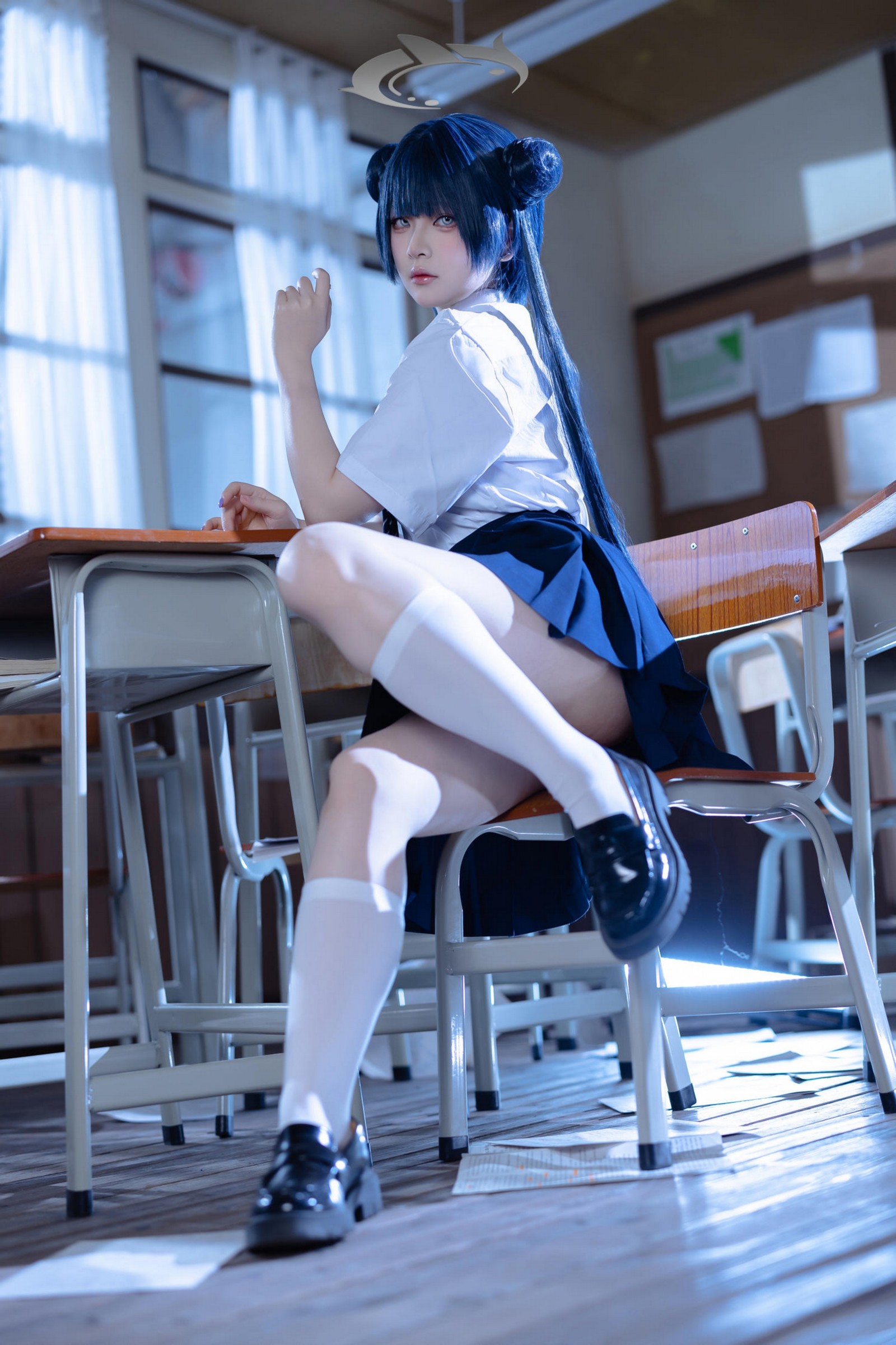 屿鱼 Yuyu 蔚蓝档案 妃咲 JK Cosplay 写真集（61P｜798MB）插图2