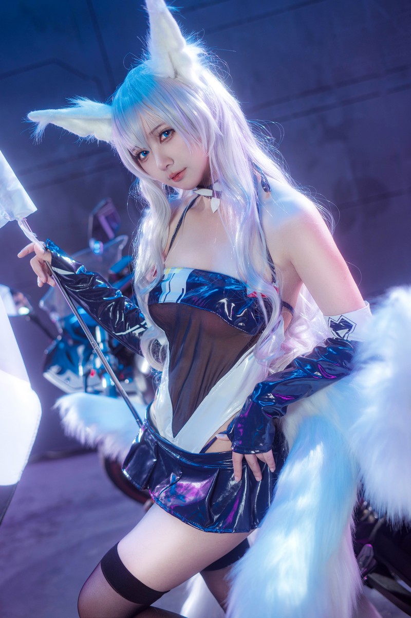 艾西Aiwest 碧蓝航线巴尔的摩&信浓赛车女郎Cosplay写真图集 双人高清图集 47P (200.7M)插图3