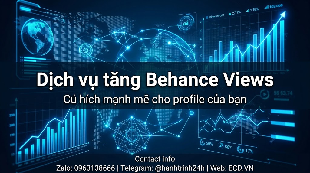 dịch vụ tăng behance views organic tăng follower