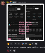 Kat - £7,600 month plus retainers