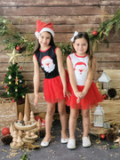 VESTIDO PAPÁ NOEL BORDADO BLANCO (4-6-8-10)