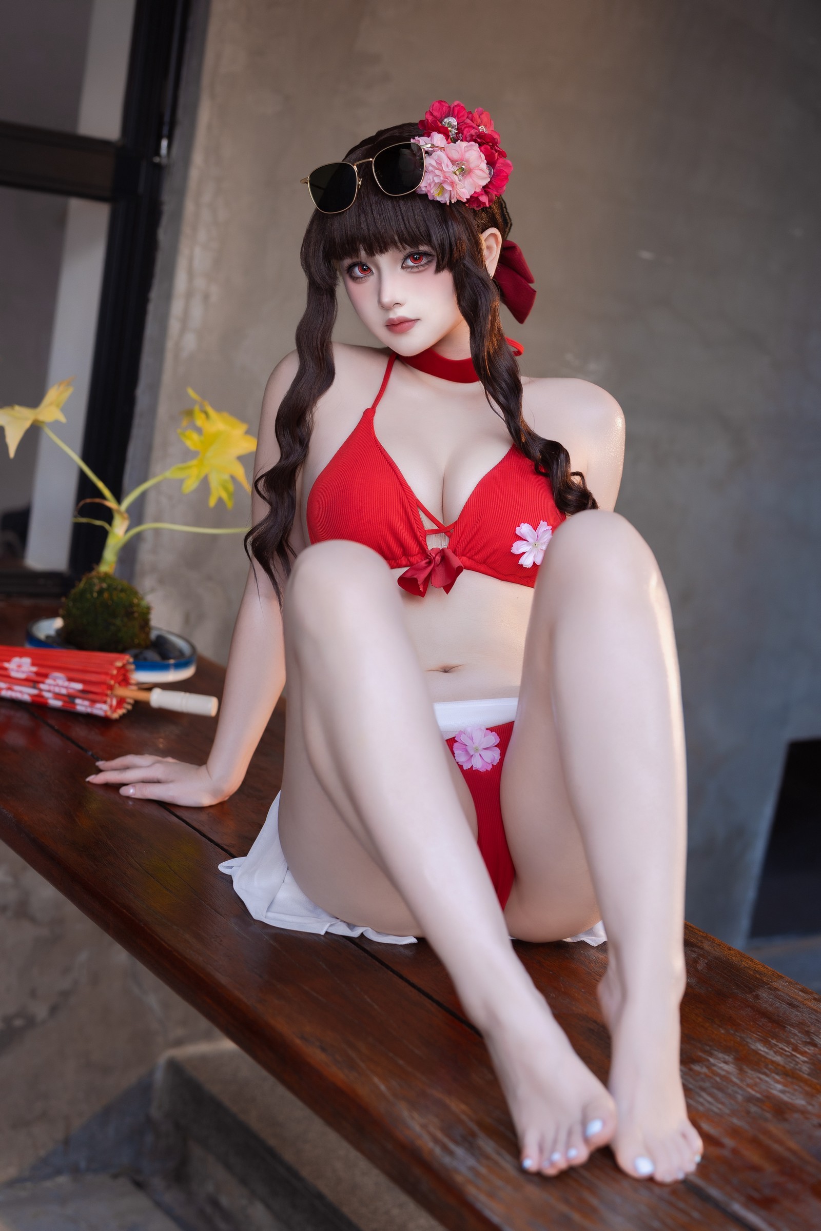 屿鱼 Yuyu 樱花泳装 Cosplay 写真合集｜季节限定（80P｜980MB）插图4
