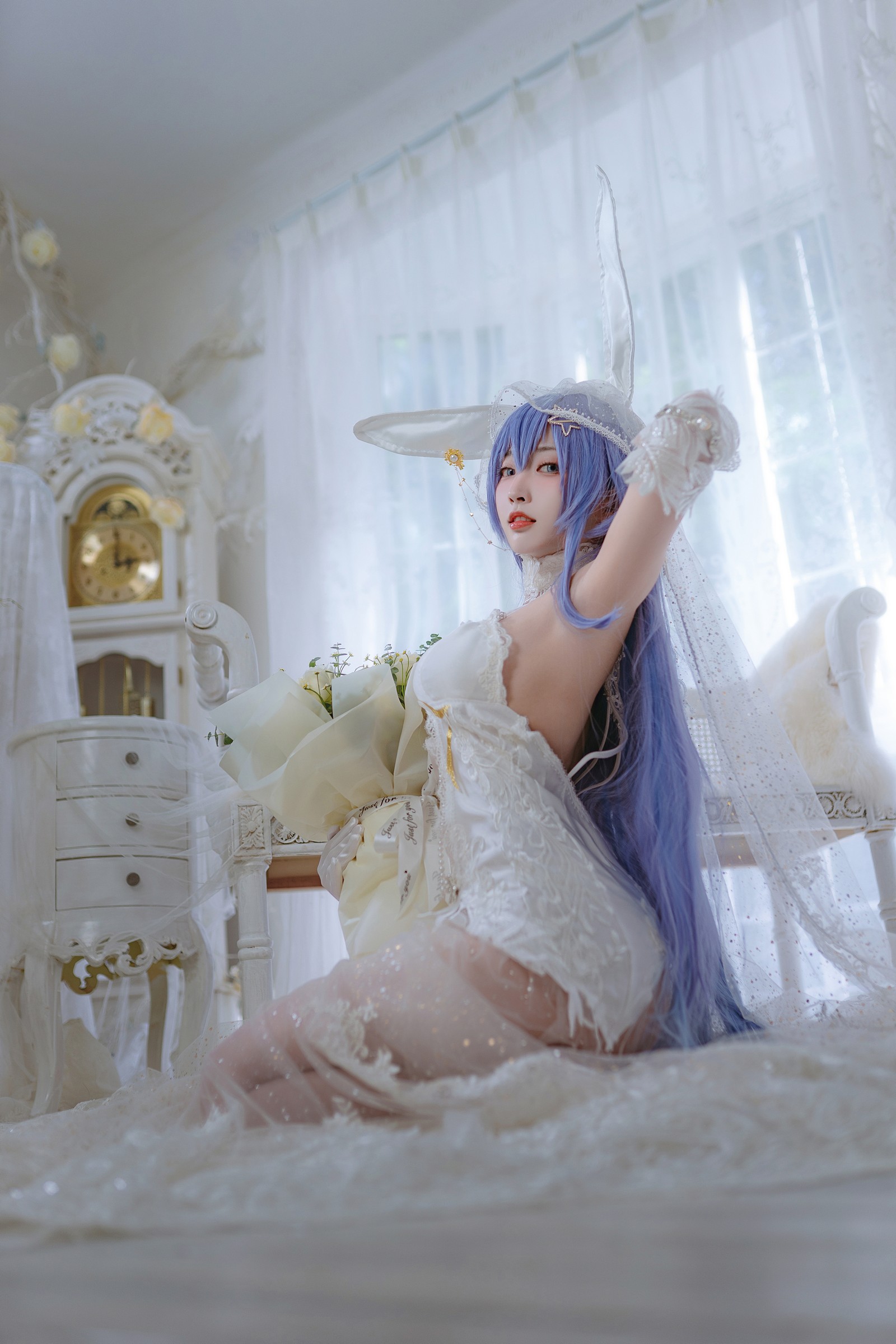 宮本桜 花园花嫁 Cosplay 写真集｜婚纱主题 高清图集（27P｜307MB）插图3